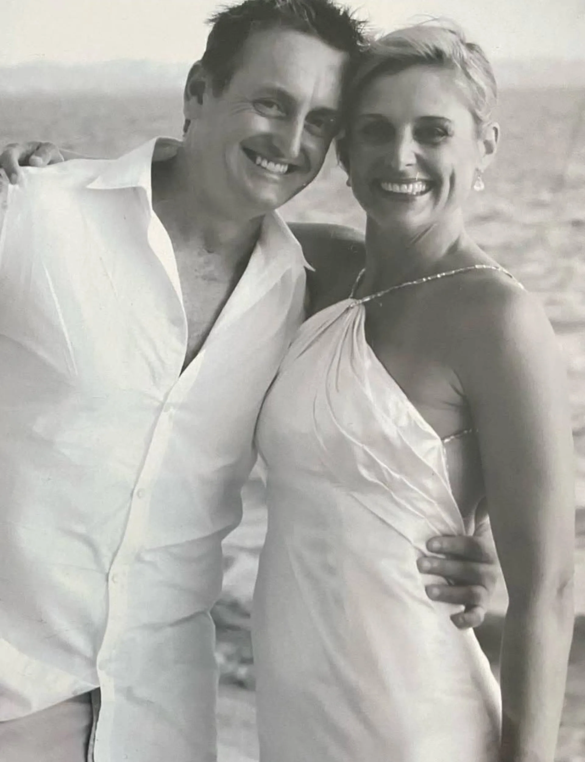 Nicky Styris and her husband Scott on their wedding day