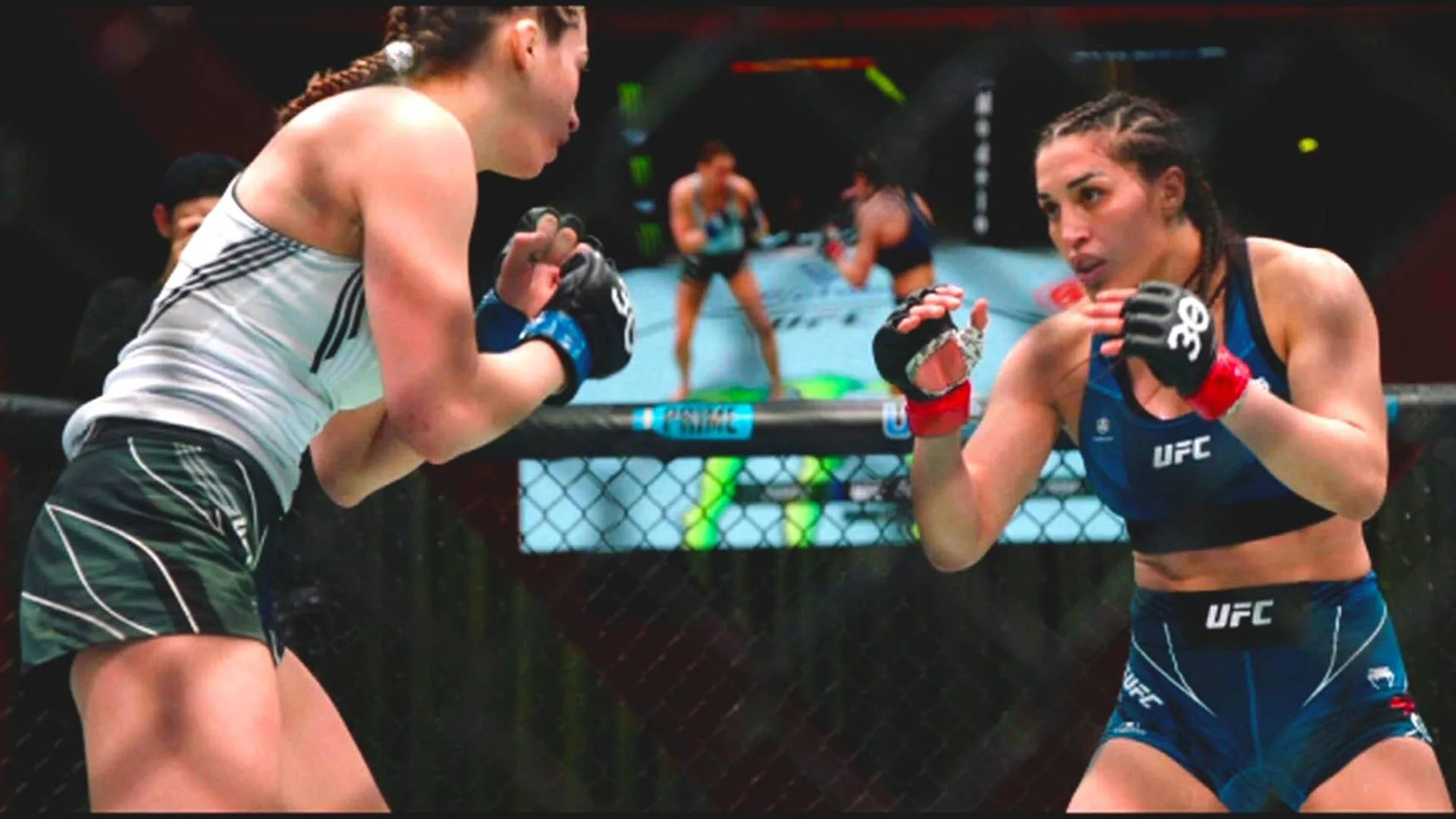 Tatiana Suarez fighting in the ring