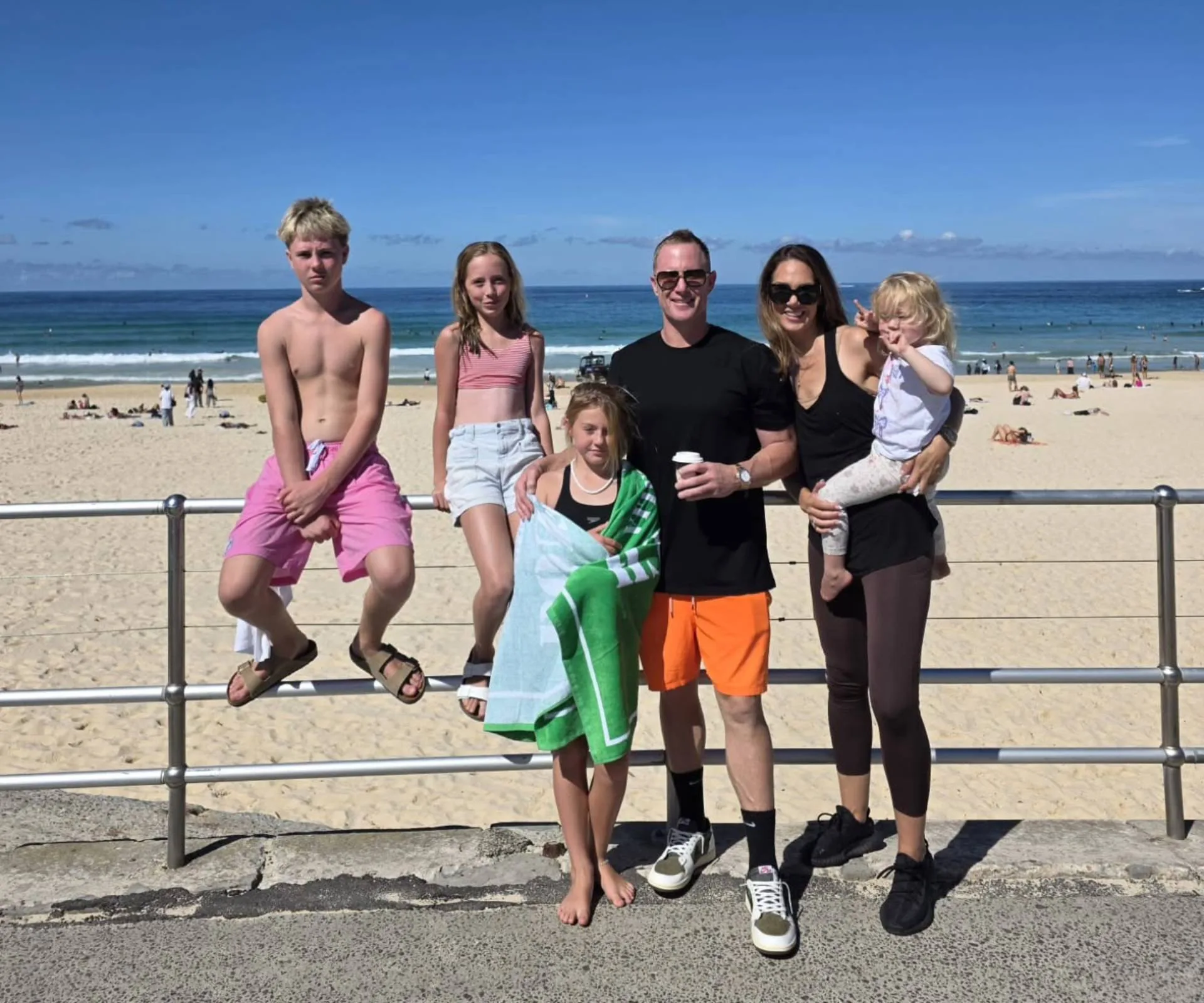 Renee and her family on holiday in Bondi