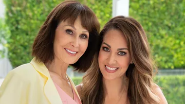 Renee Wright at her home with her mum Marian