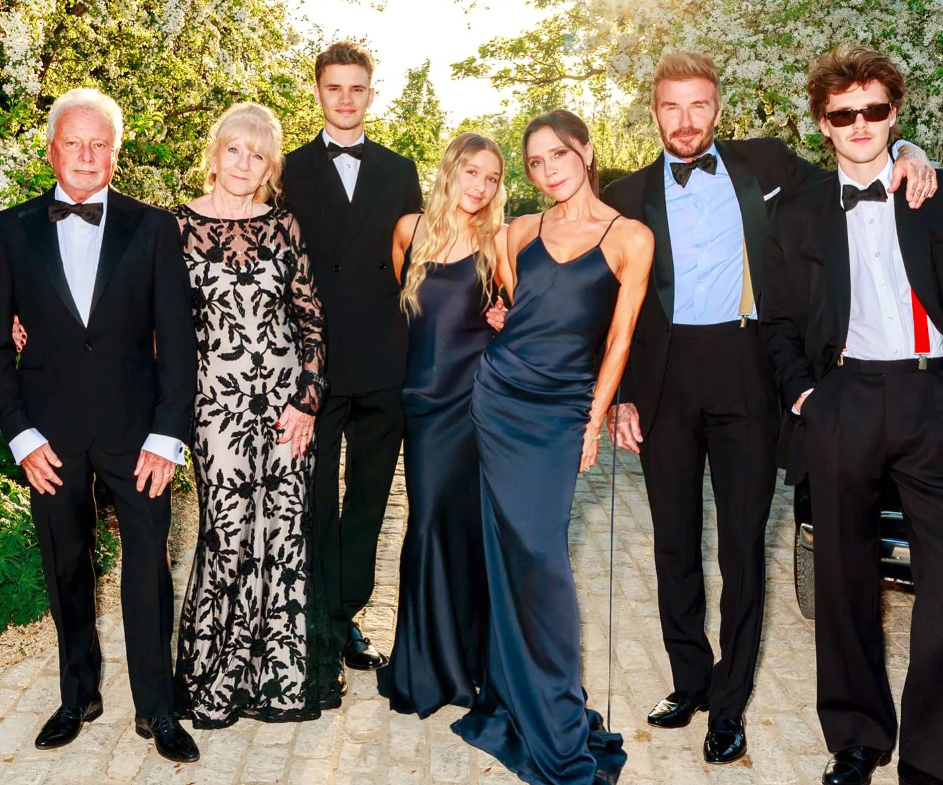 David Beckham with his family celebrating his 50th birthday