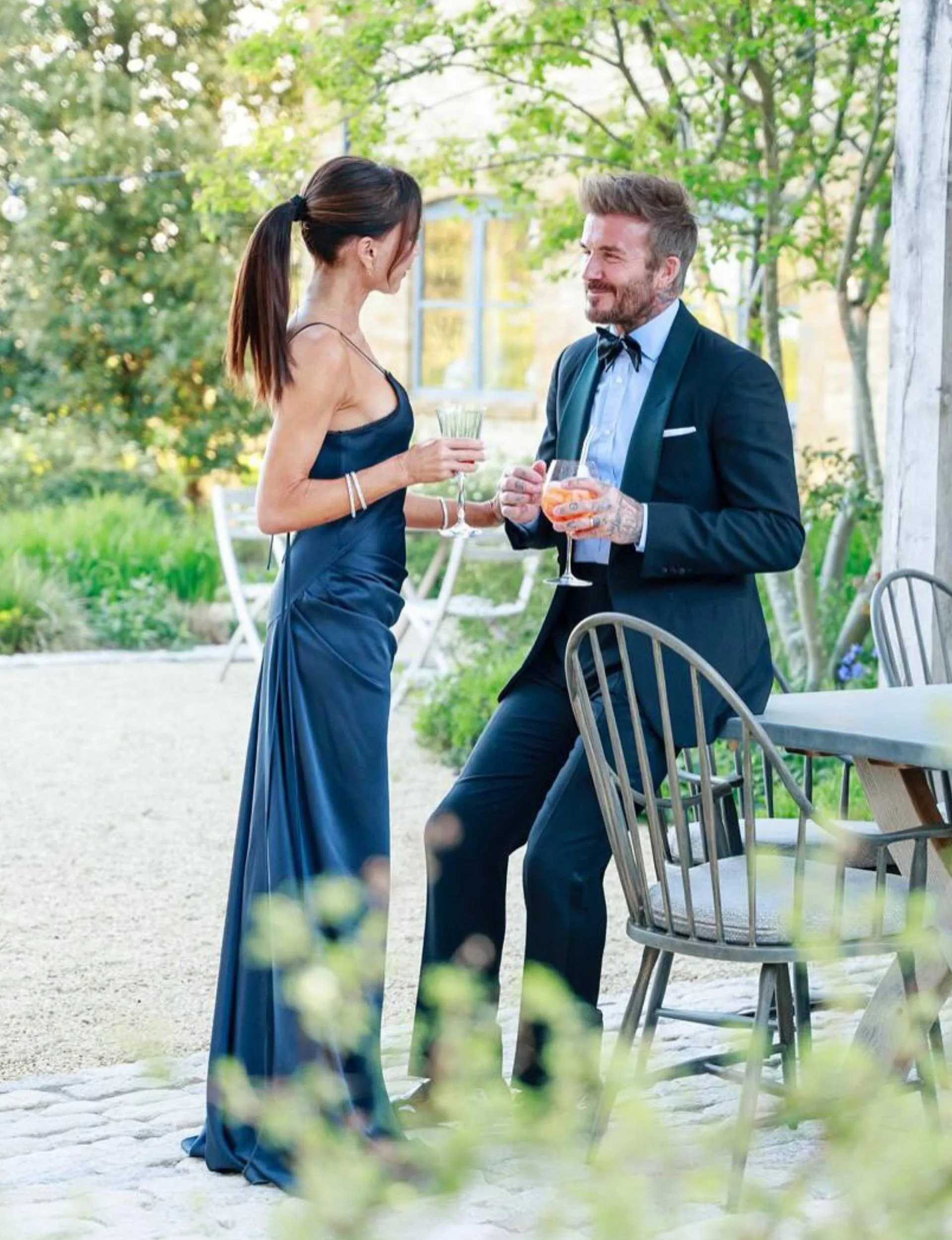David and Victoria Beckham celebrating his 50th birthday