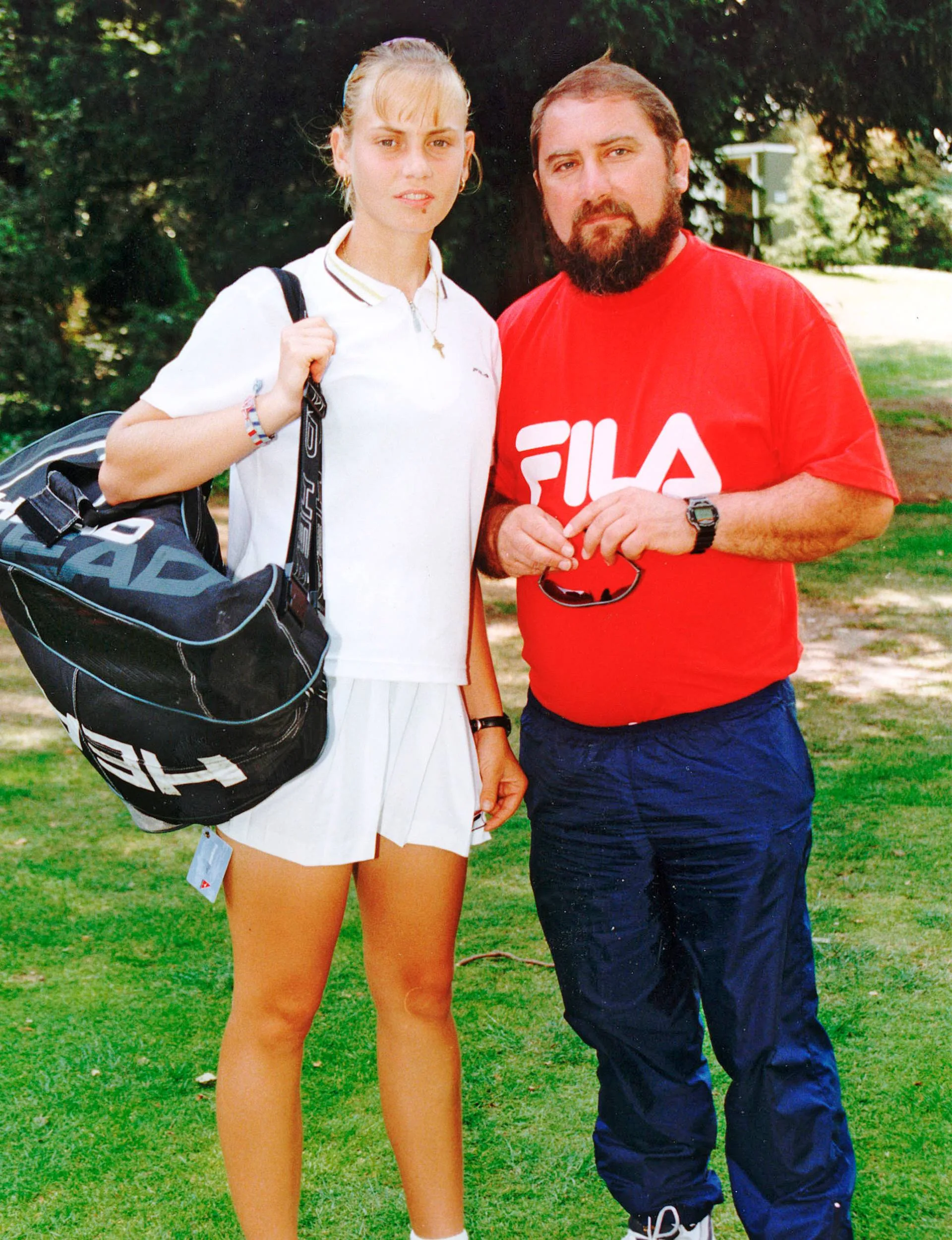 Jelena Dokic with her father when she was younger