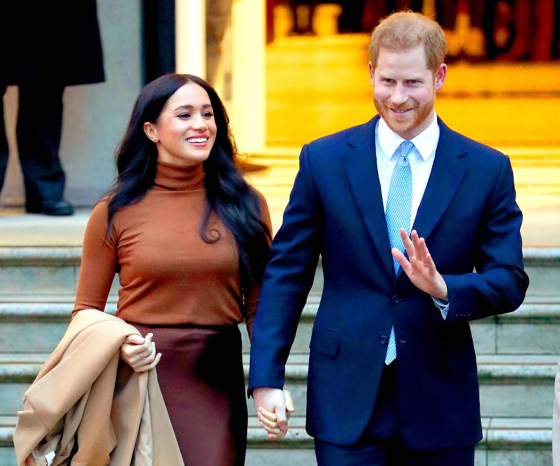 Prince Harry with his wife, Meghan