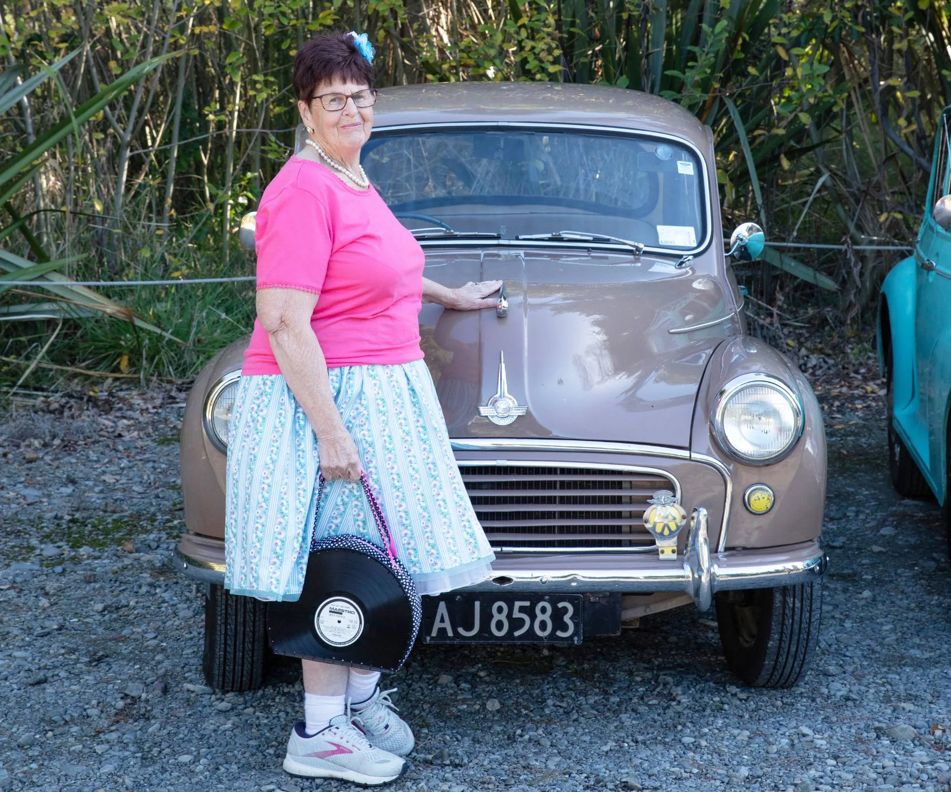 Marilynn with her beloved car