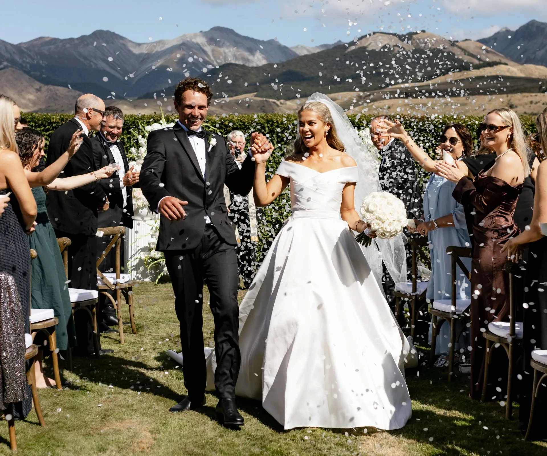 Anna Macdonald at her farm wedding earlier this year