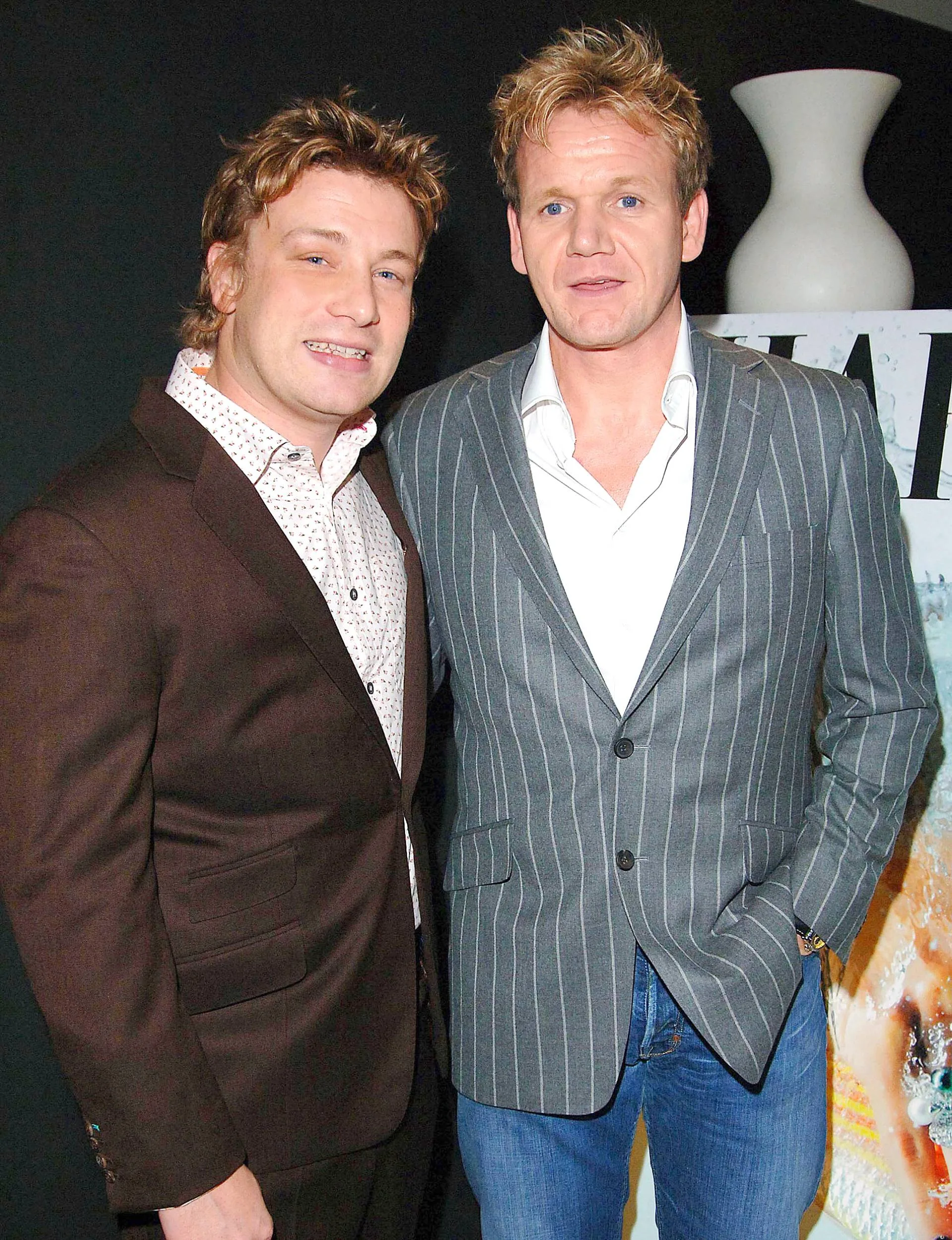 Jamie Oliver and Gordon Ramsay together in the noughties