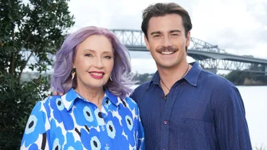 Kelly Tarlton's daughter Fiona with her son Tane