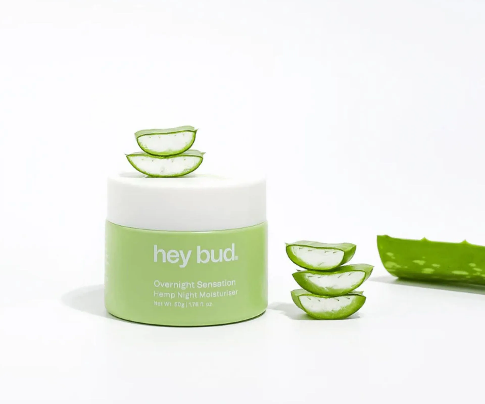 Hey Bud overnight moisturiser