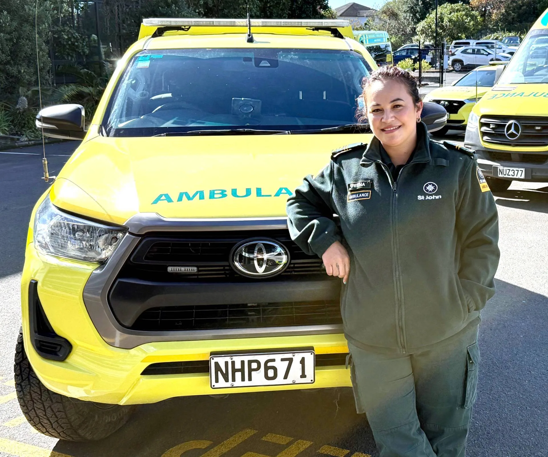 Reena Jefferson with her service vehicle
