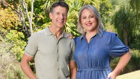 Simon and Lana in the Christchurch gardens