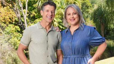 Simon and Lana in the Christchurch gardens