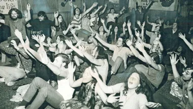 Cult members all preaching together in the 1960s