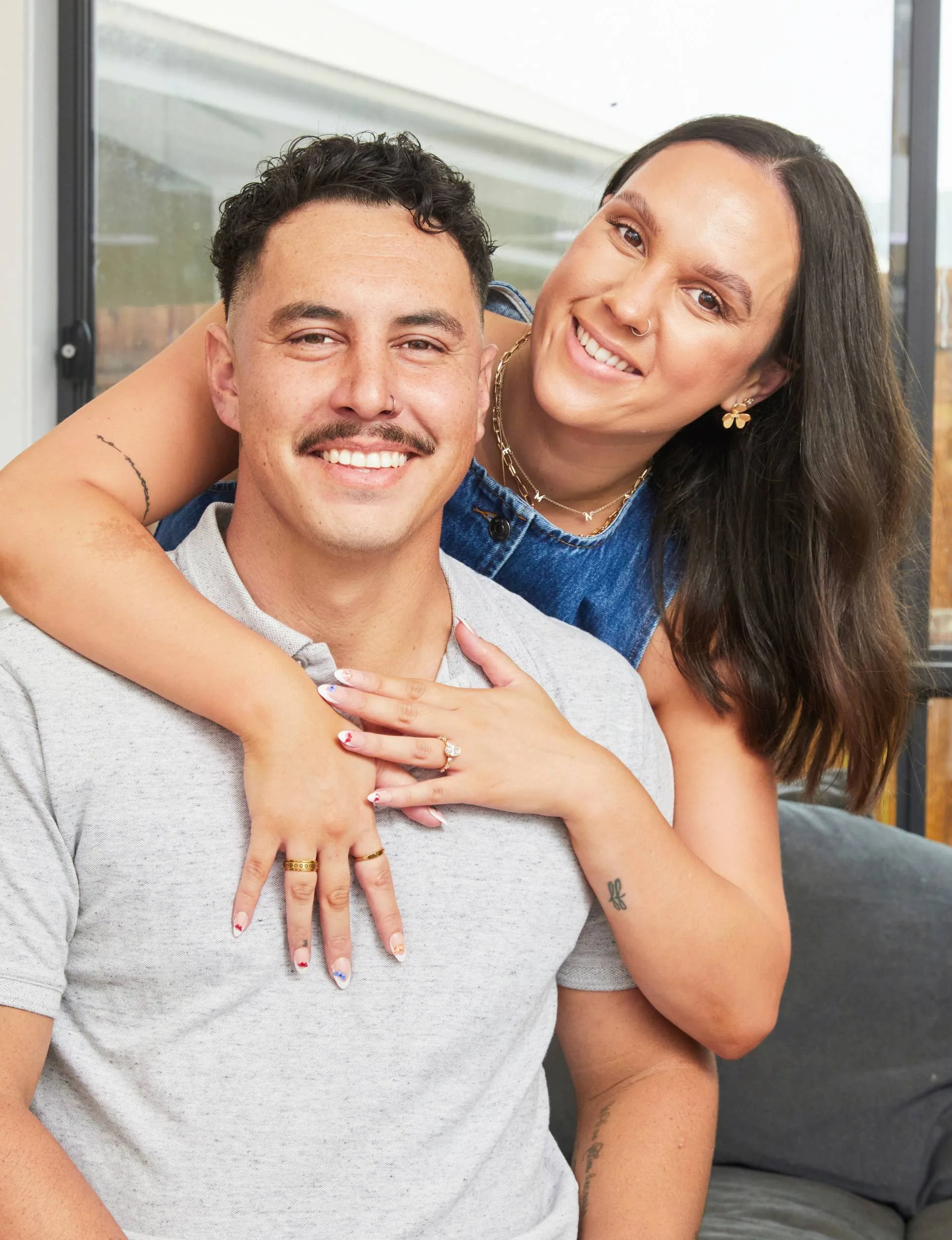 Ethan Ordish with fiancee Mia