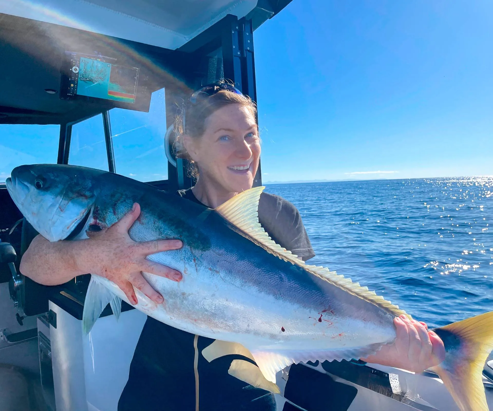 Isabell with a King Fish she caught