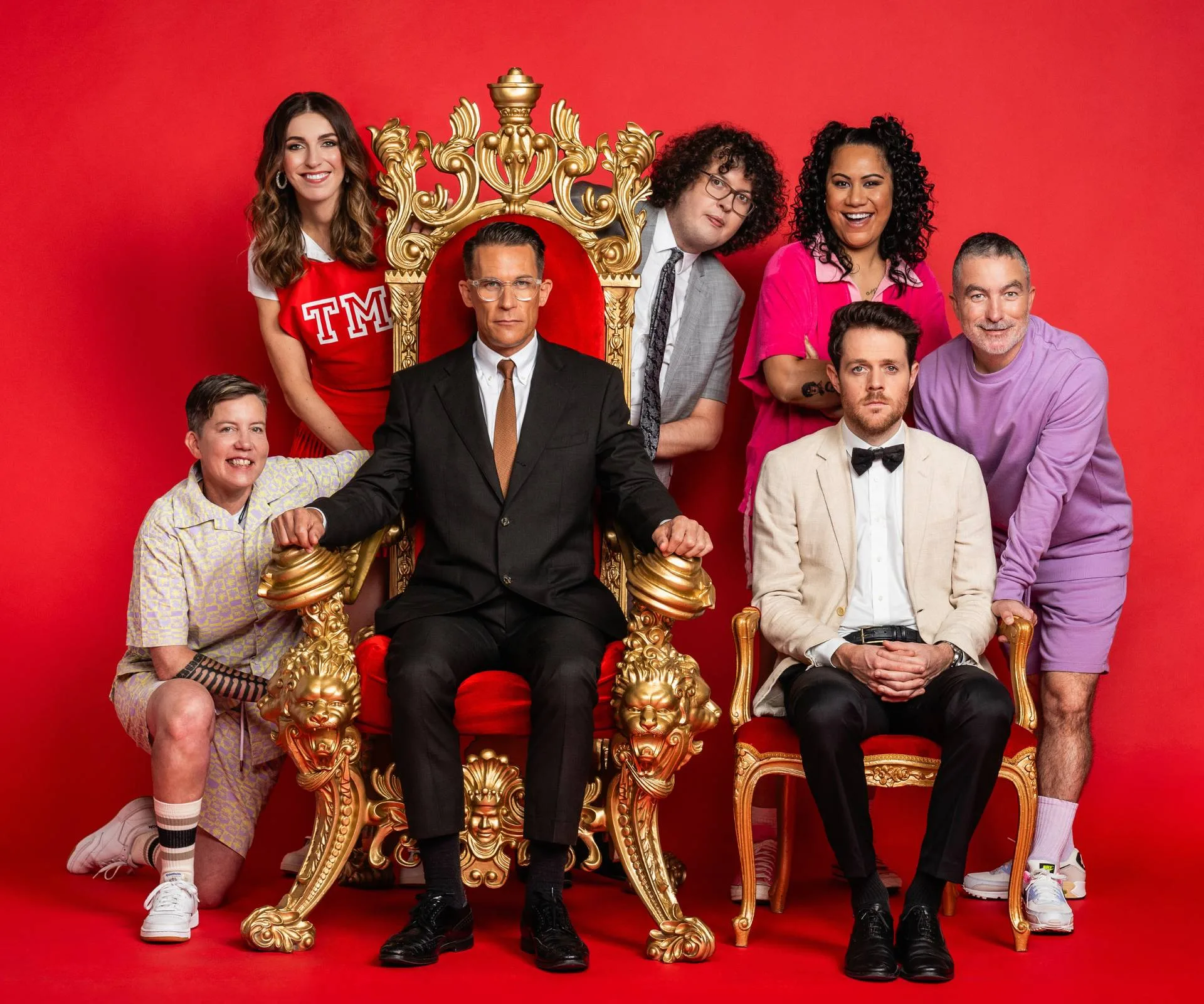 Bubbah with her Taskmaster NZ co-stars