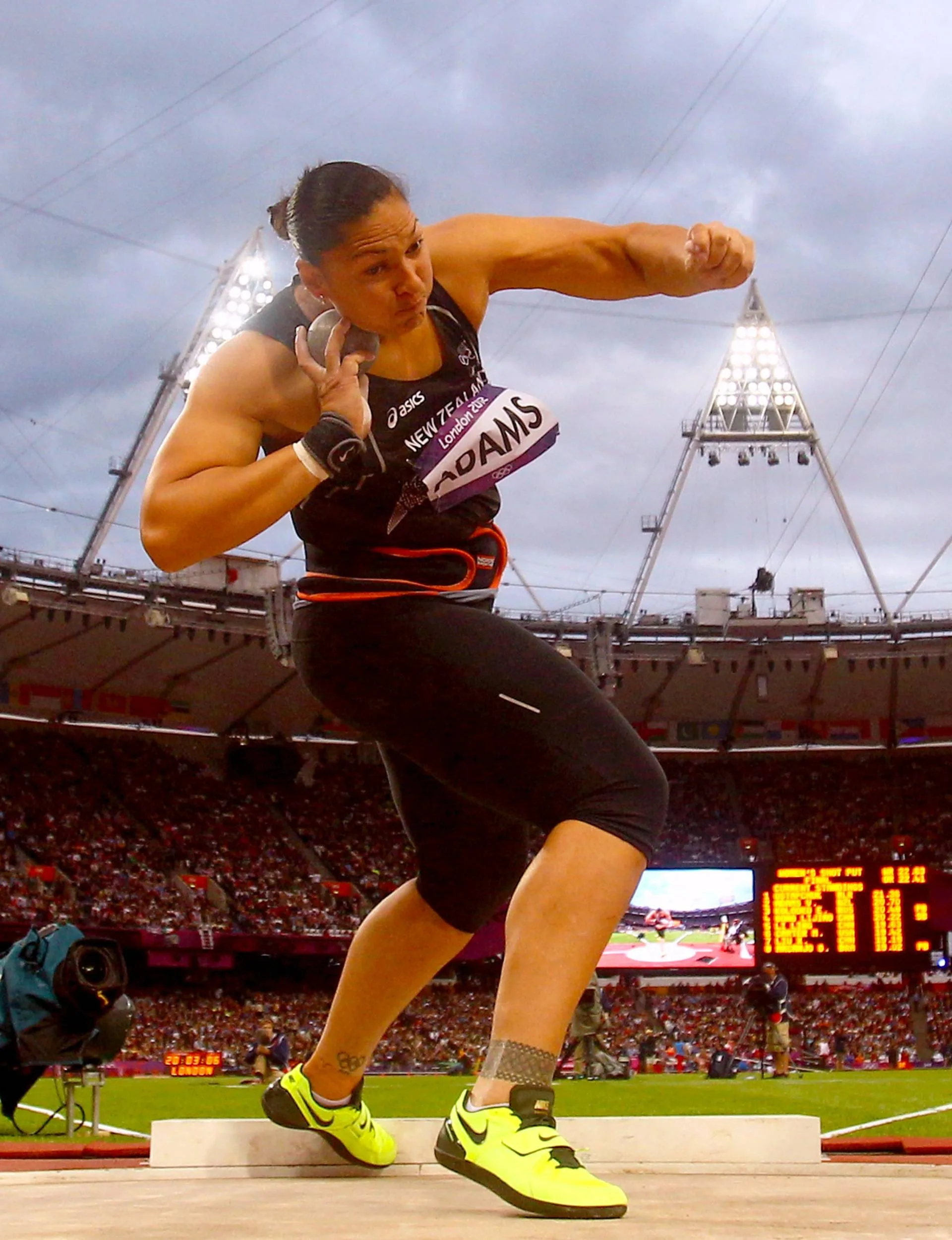 Dame Val competing at the olympics