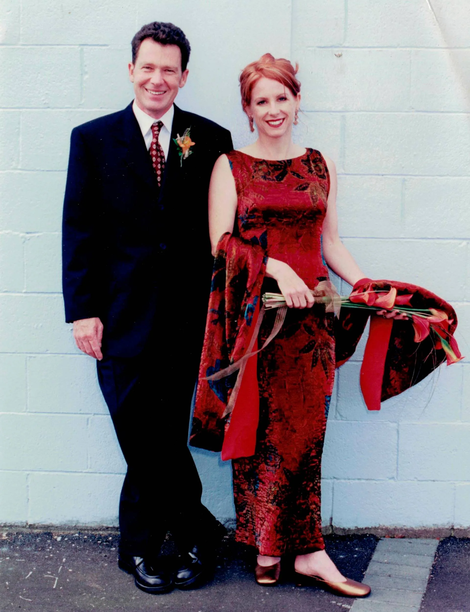 Julianne and Mark on their wedding day