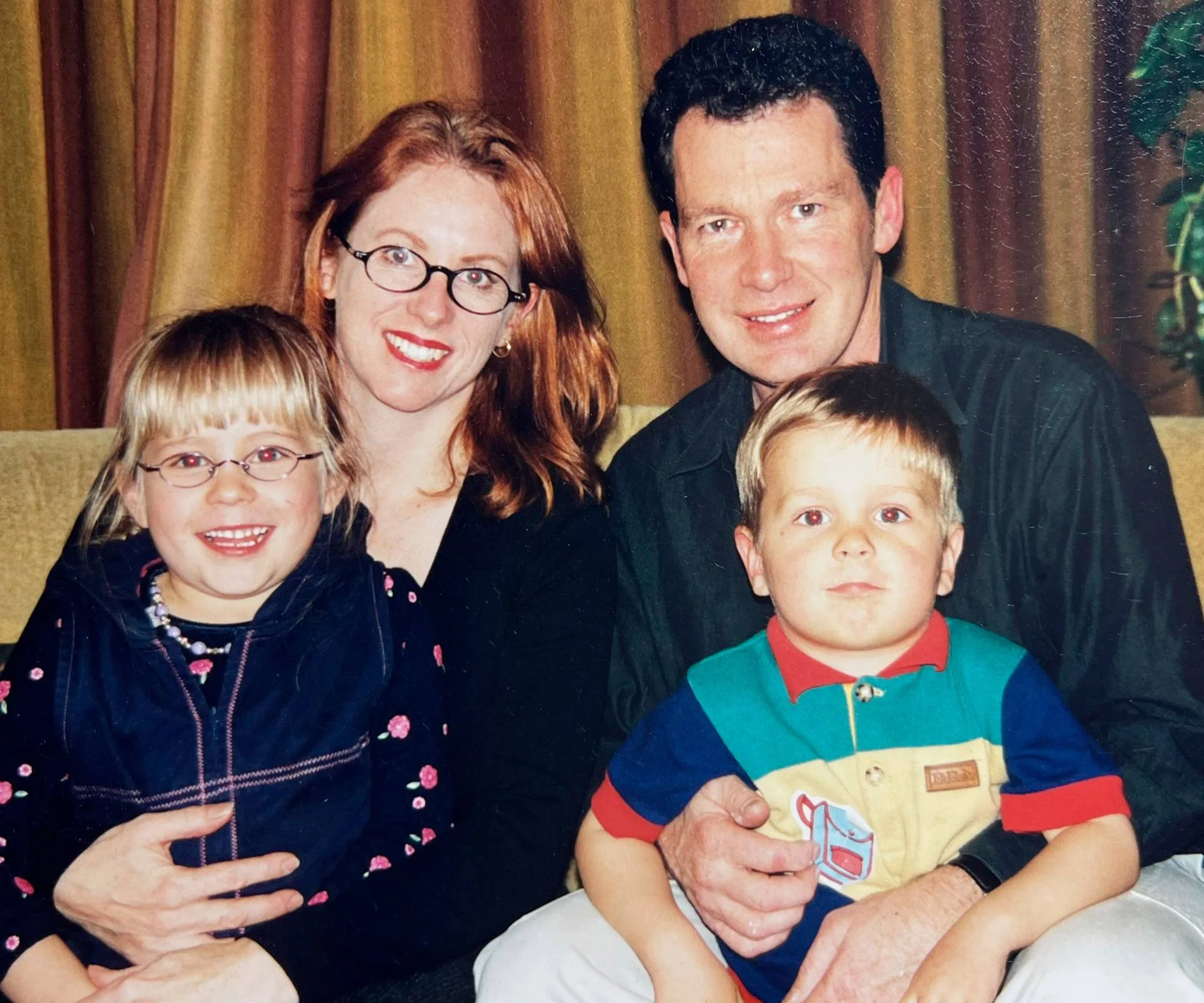 Julianne and Mark with their adopted Russian kids