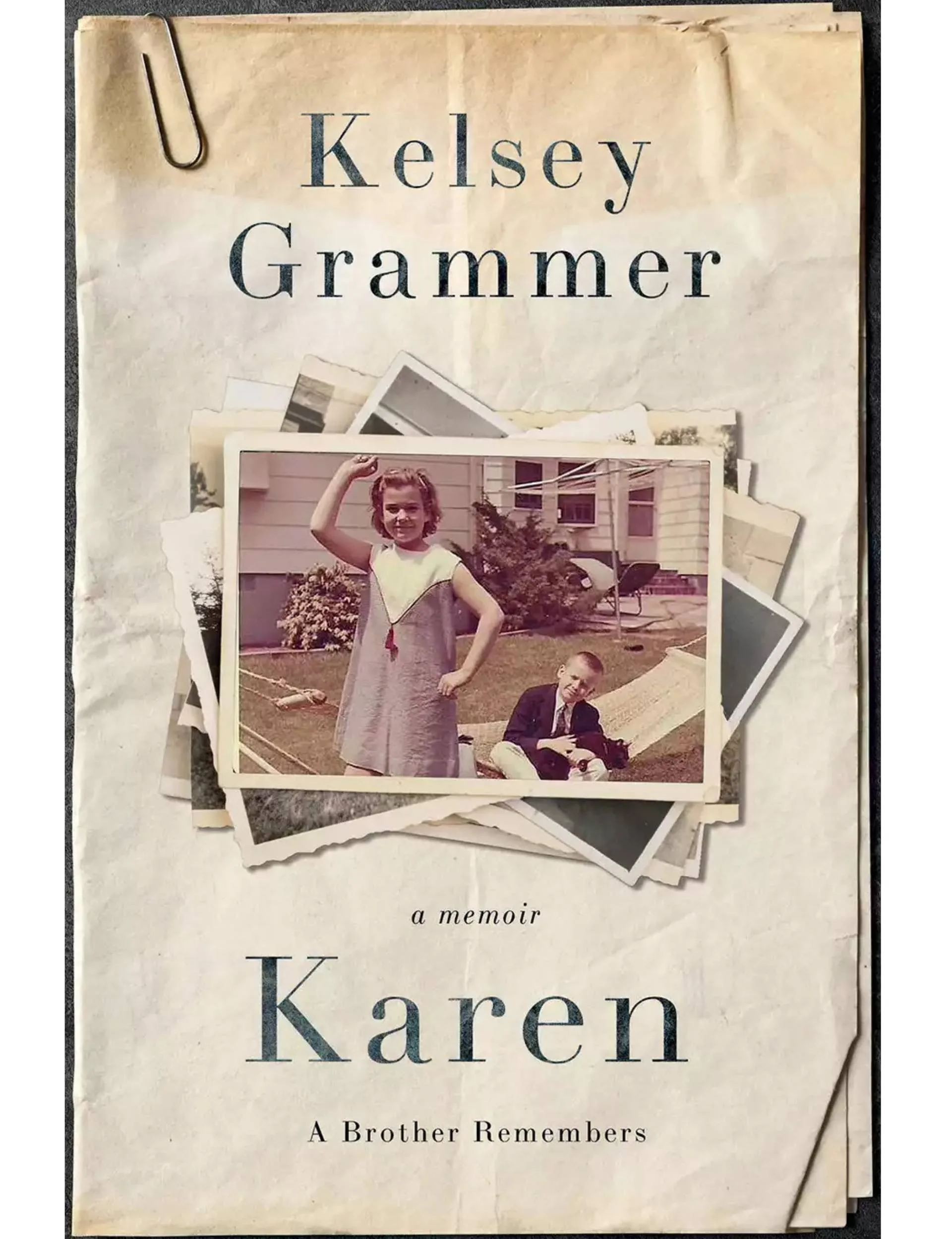 Karen: A Brother Remembers by Kelsey Grammer book cover with a photo with his sister