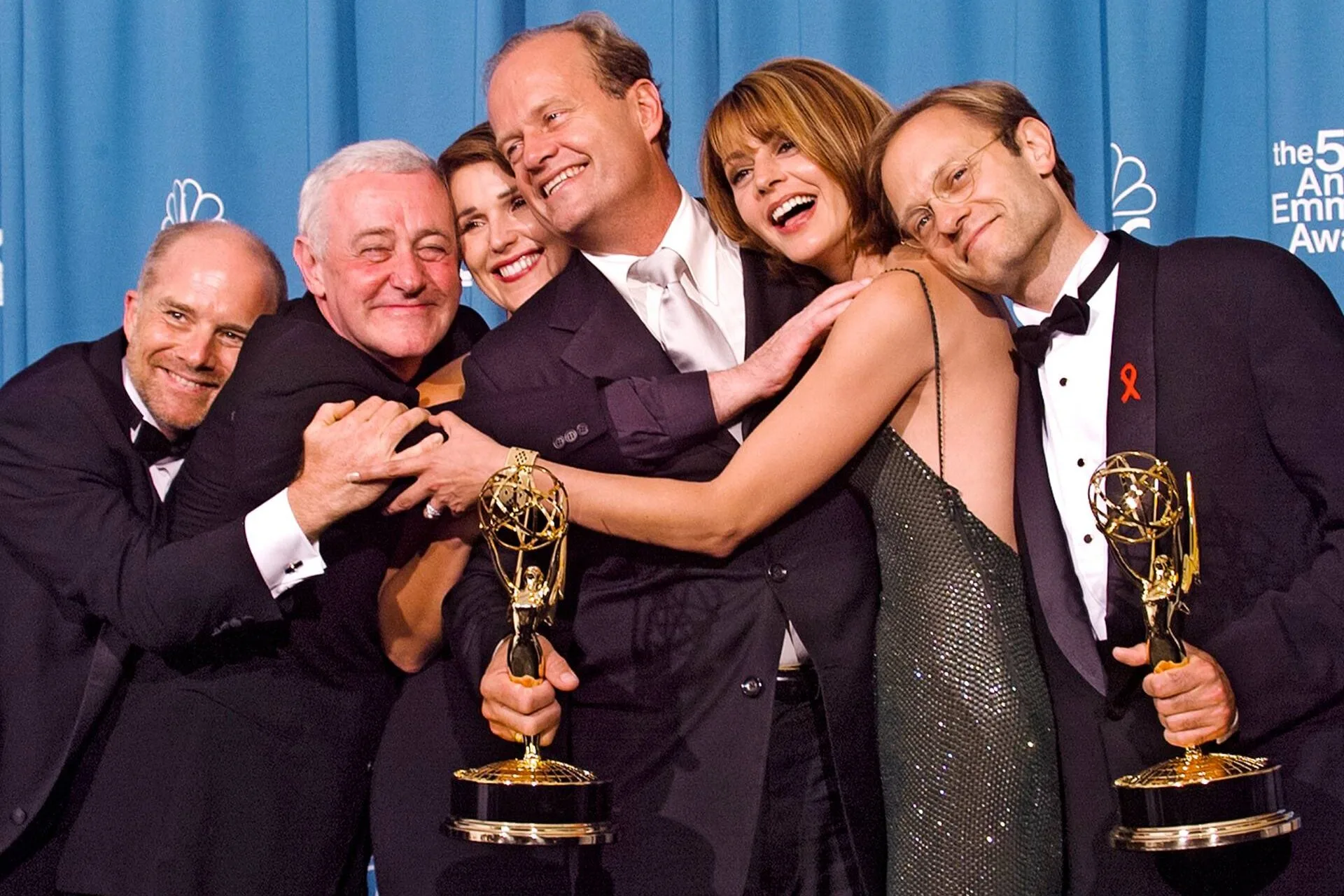 Kelsey Grammer with his Cheers costars