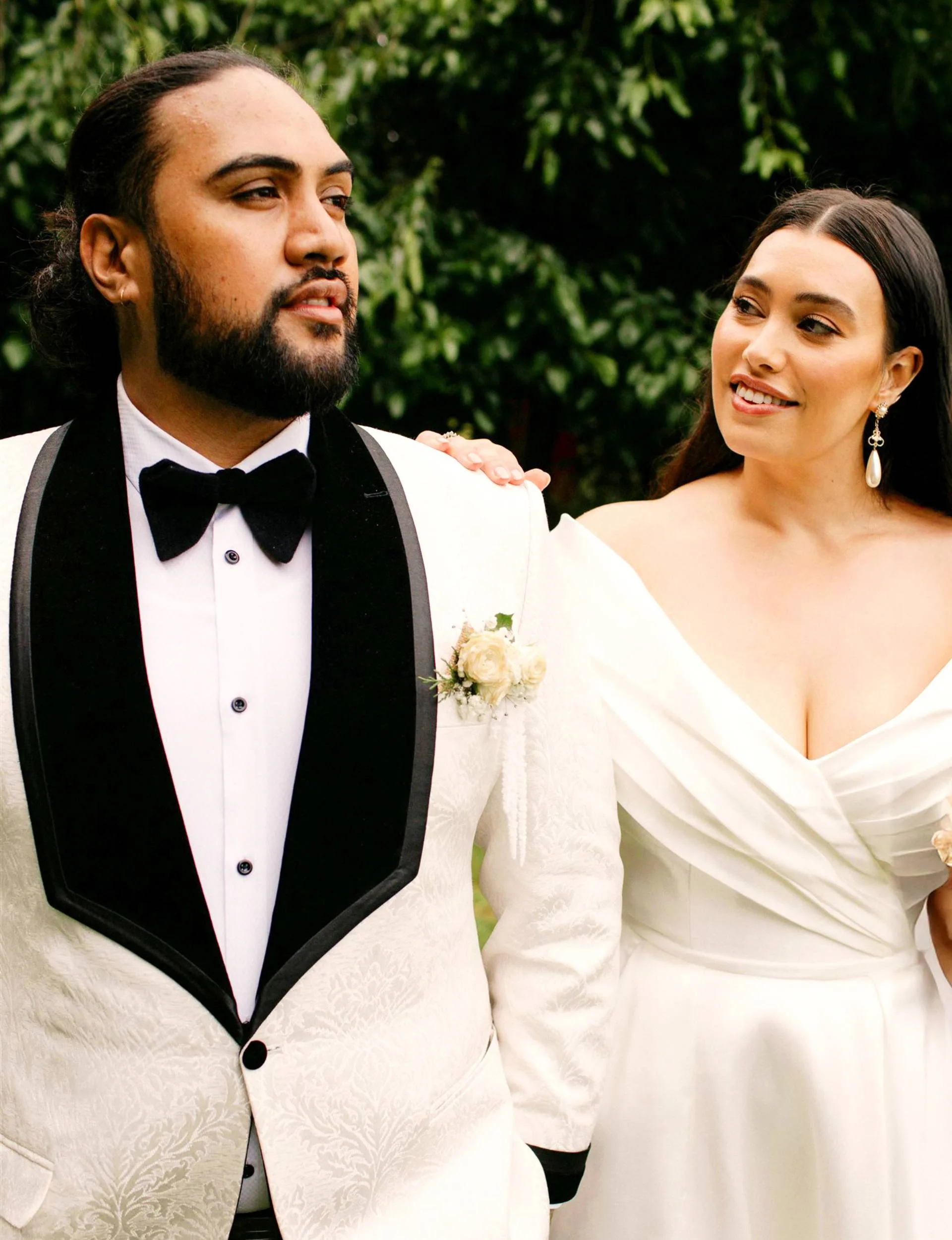 Benson Wilson and Isabella Moore on their wedding day
