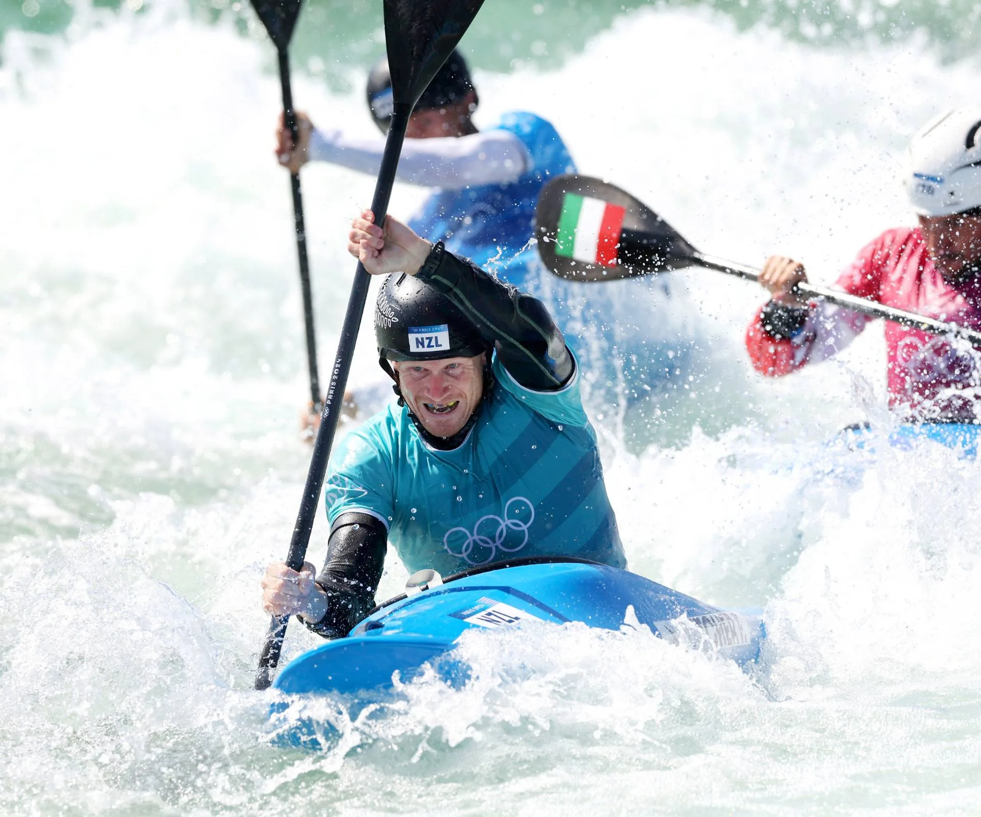 Finn Butcher competing in Paris