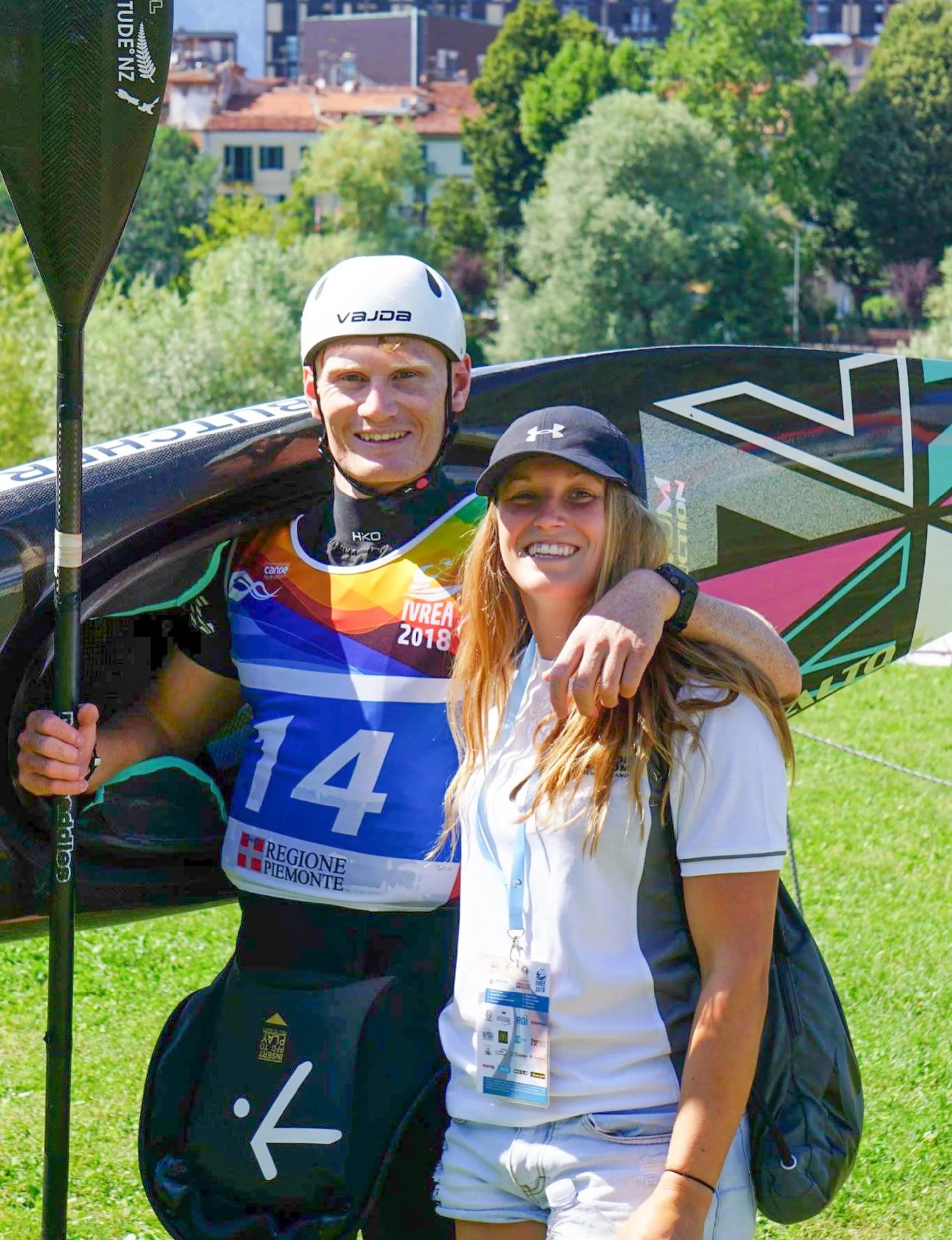 Finn Butcher with his girlfriend in 2018