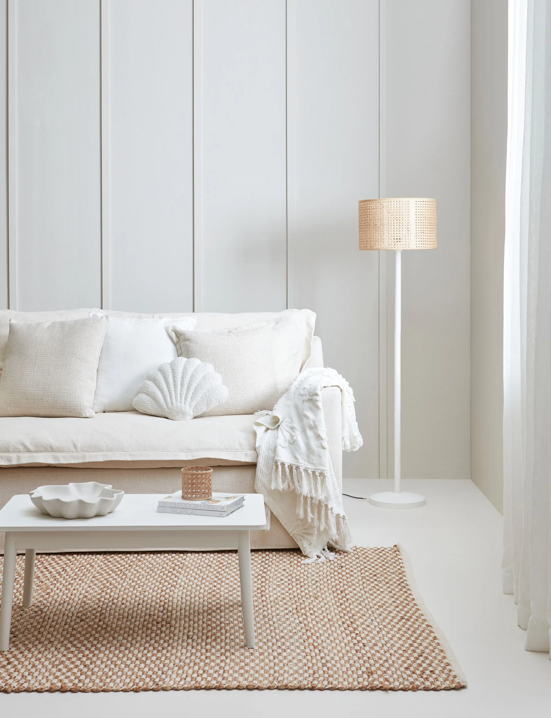 Natural textures and layers of just one or two Resene colours make this living room feel fresh, uplifting and inviting. 