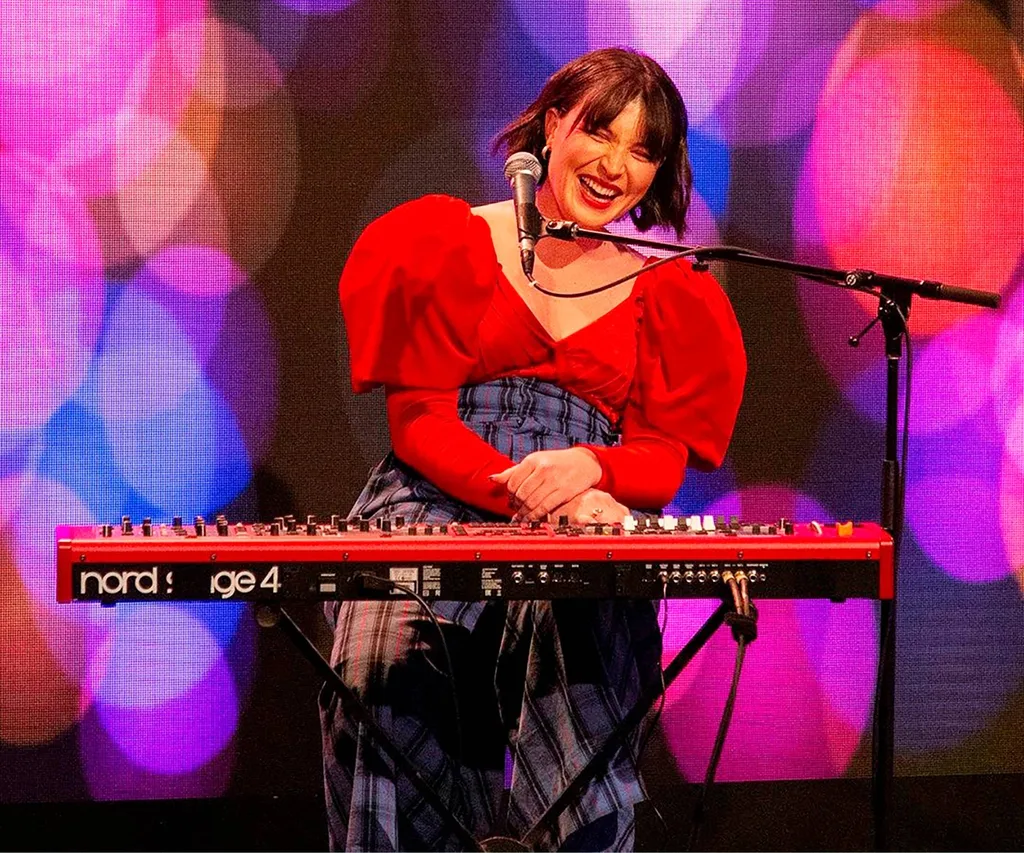 Georgia performing on stage