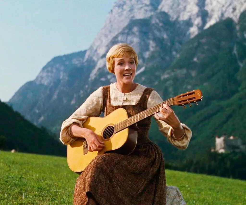 Julie andrews with guitar singing