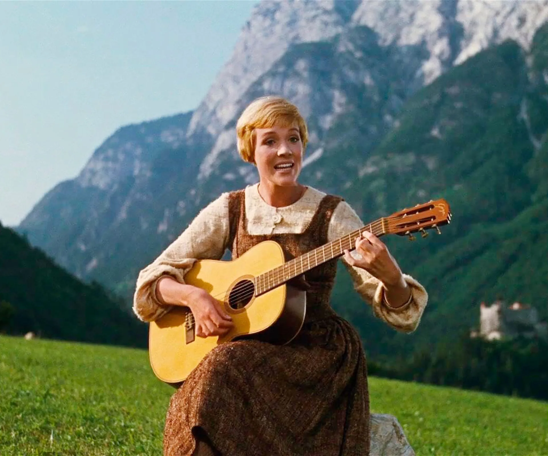 Julie andrews with guitar singing