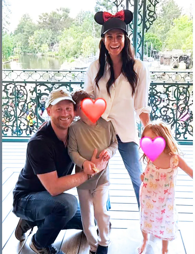 Harry and Meghan with Archie and lilibet at disney