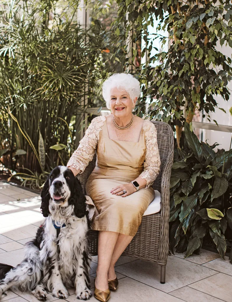 Dame and her dog