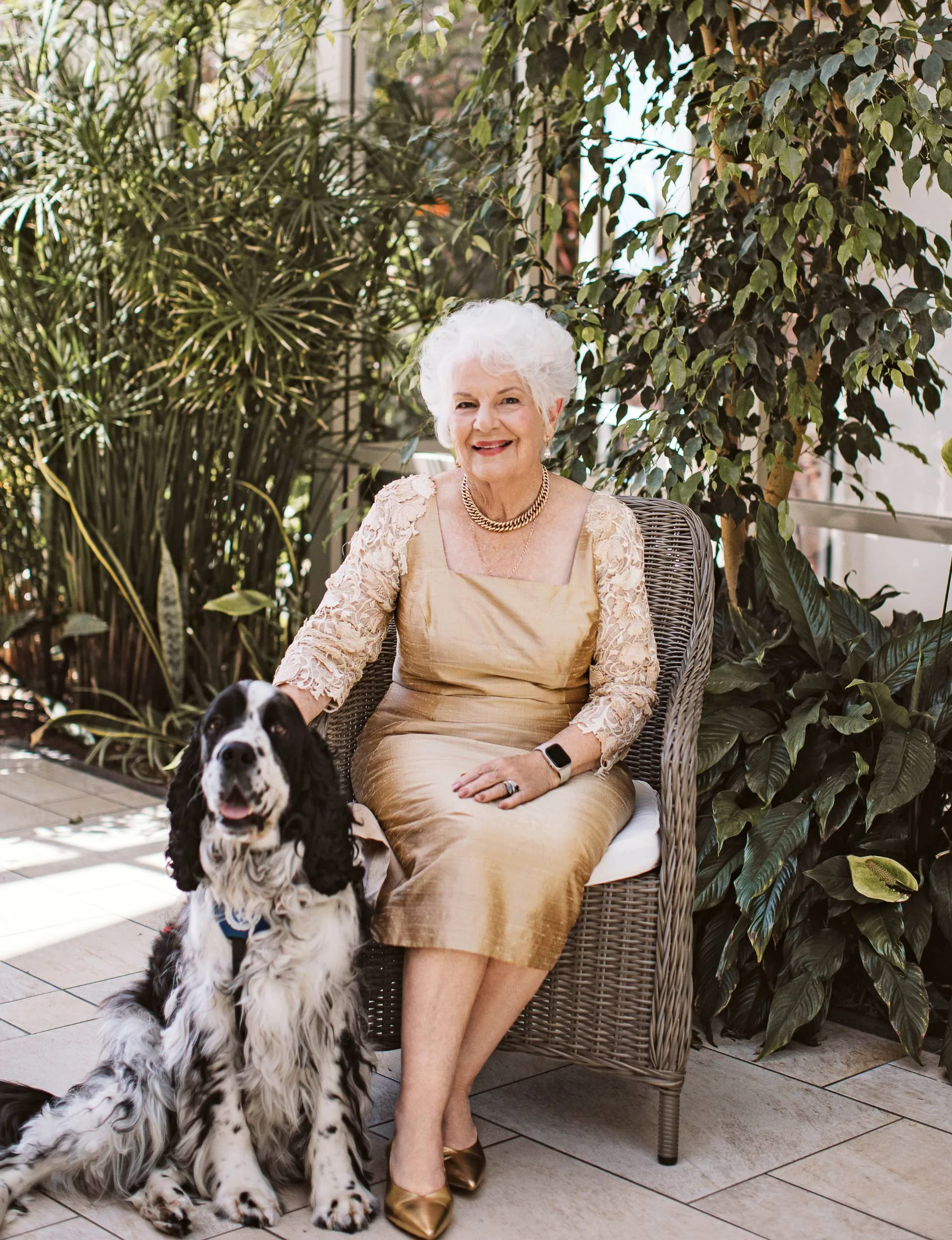 Dame and her dog