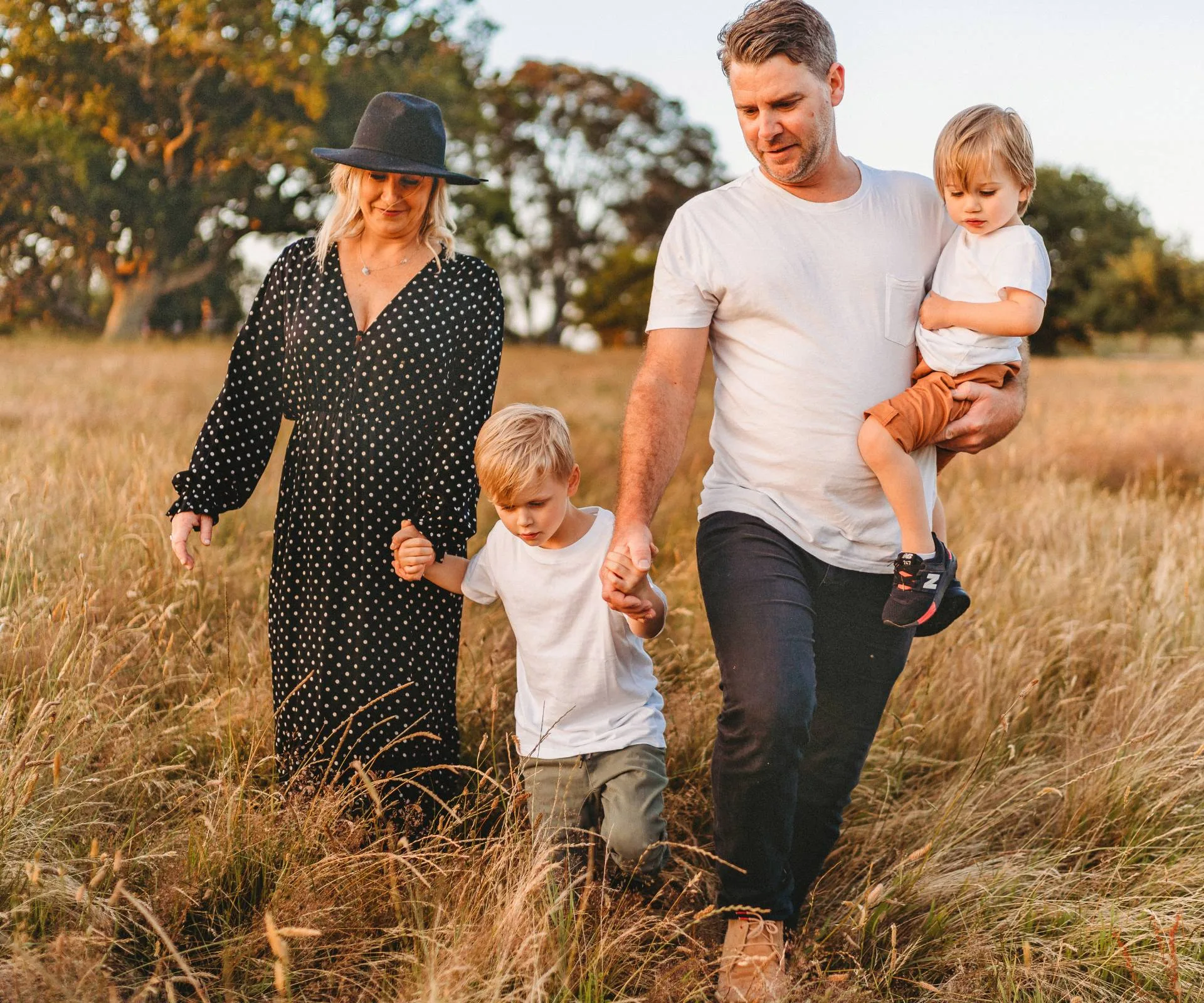 Cara family in field 

