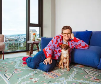 Chris and dog