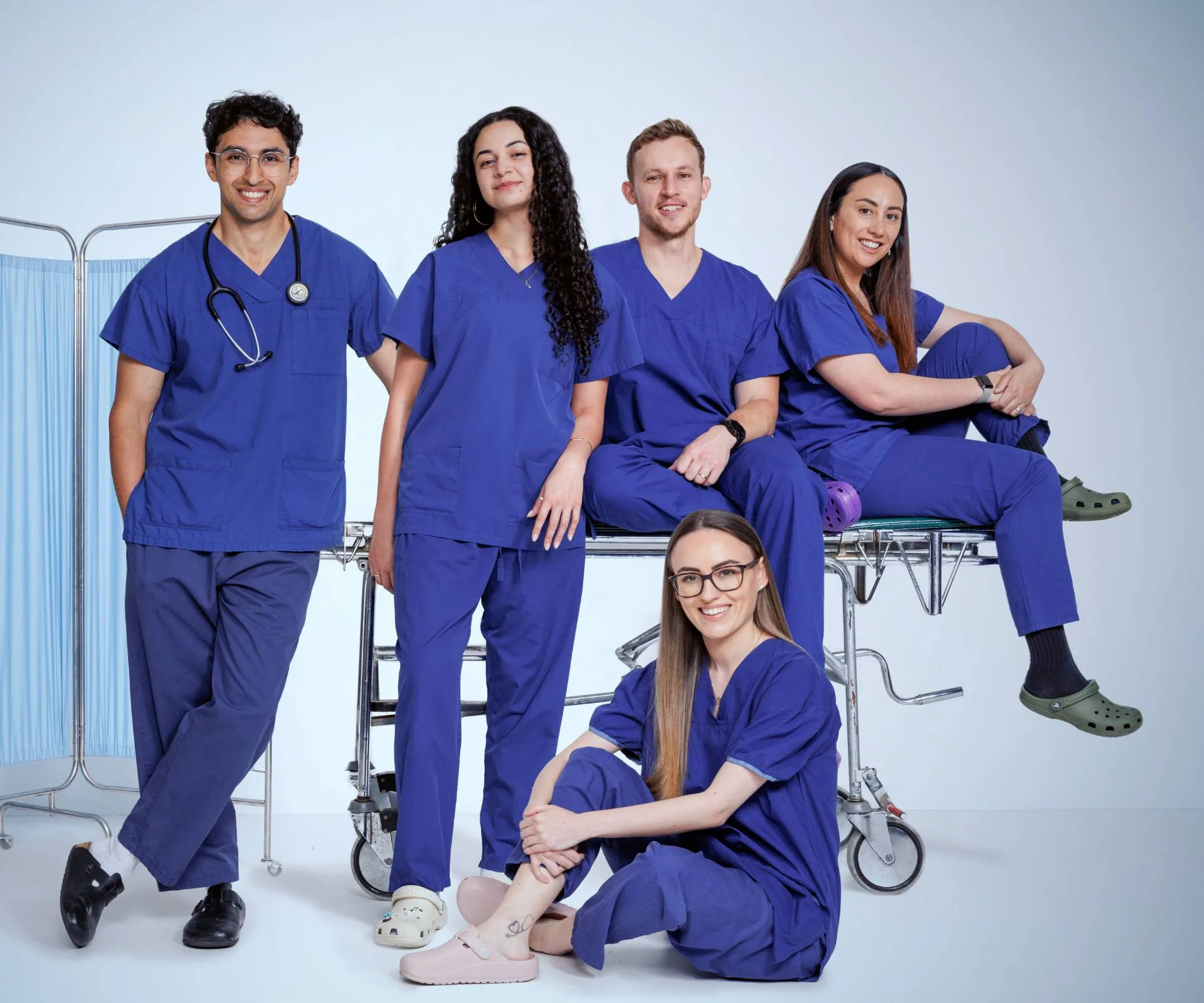 Doctors in scrubs