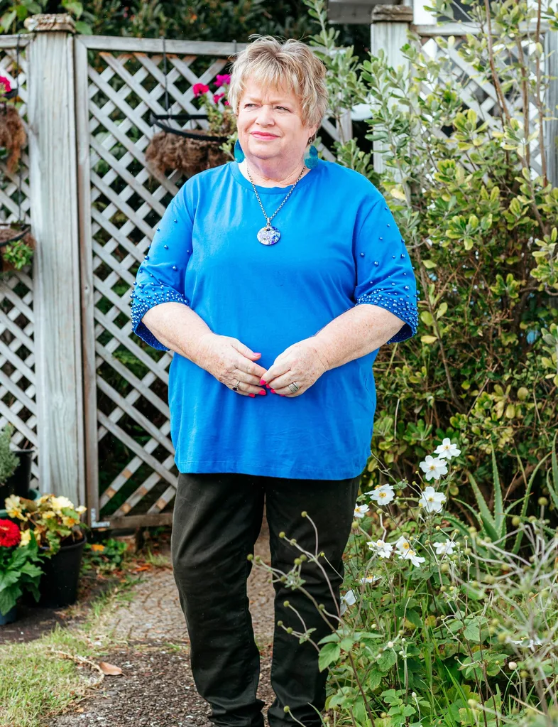 Alison in her garden