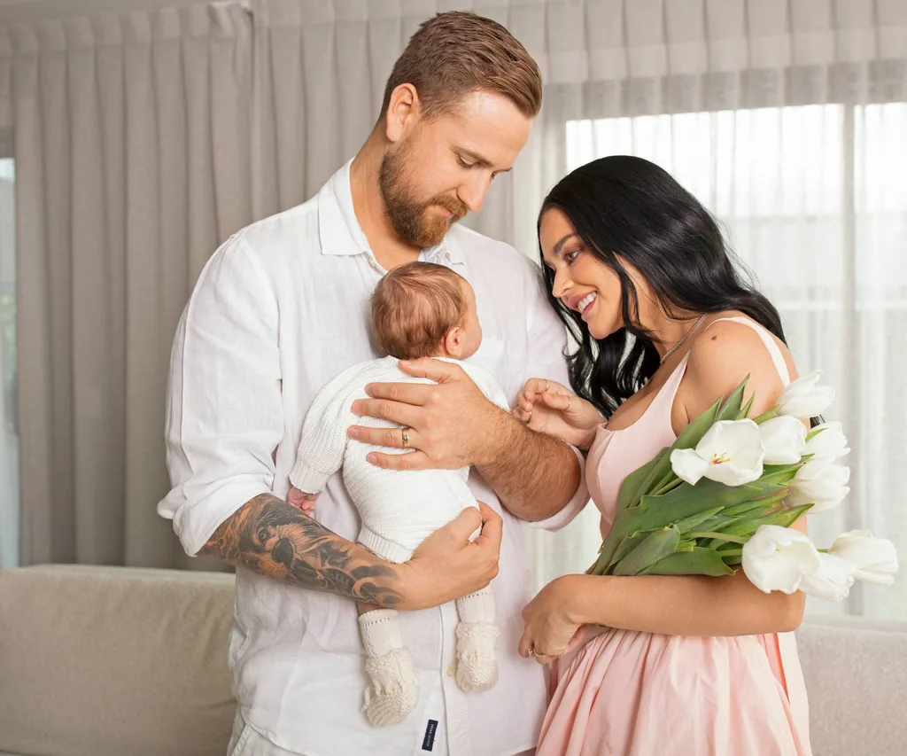 Enda and reid with their baby