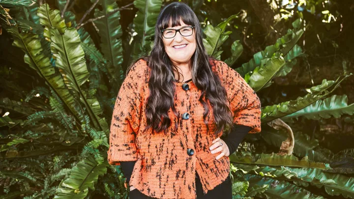 Vicky in orange shirt