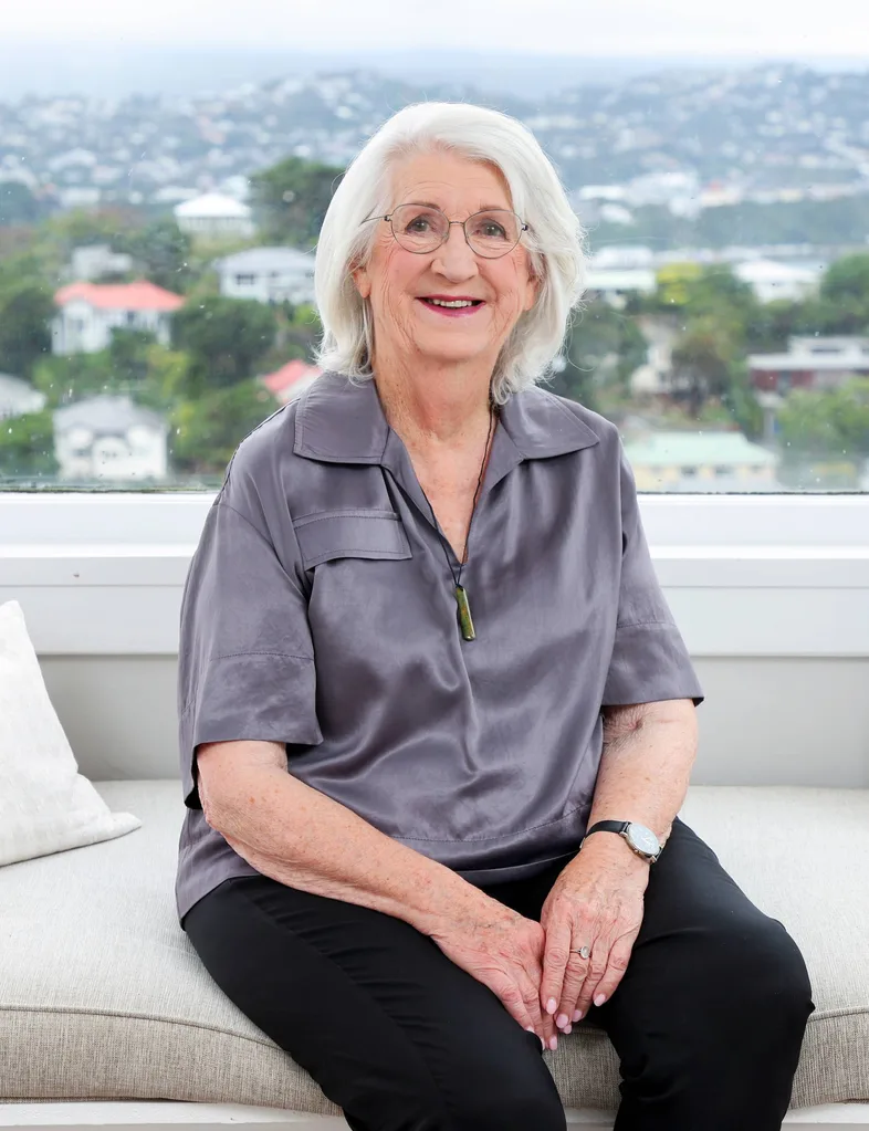 Dame fiona kidman in grey shirt