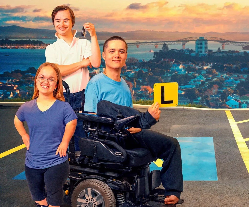 three teens learning to drive
