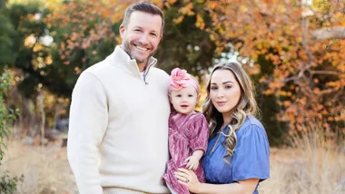 Home and Away star Luke Jacobz introduces his miracle baby