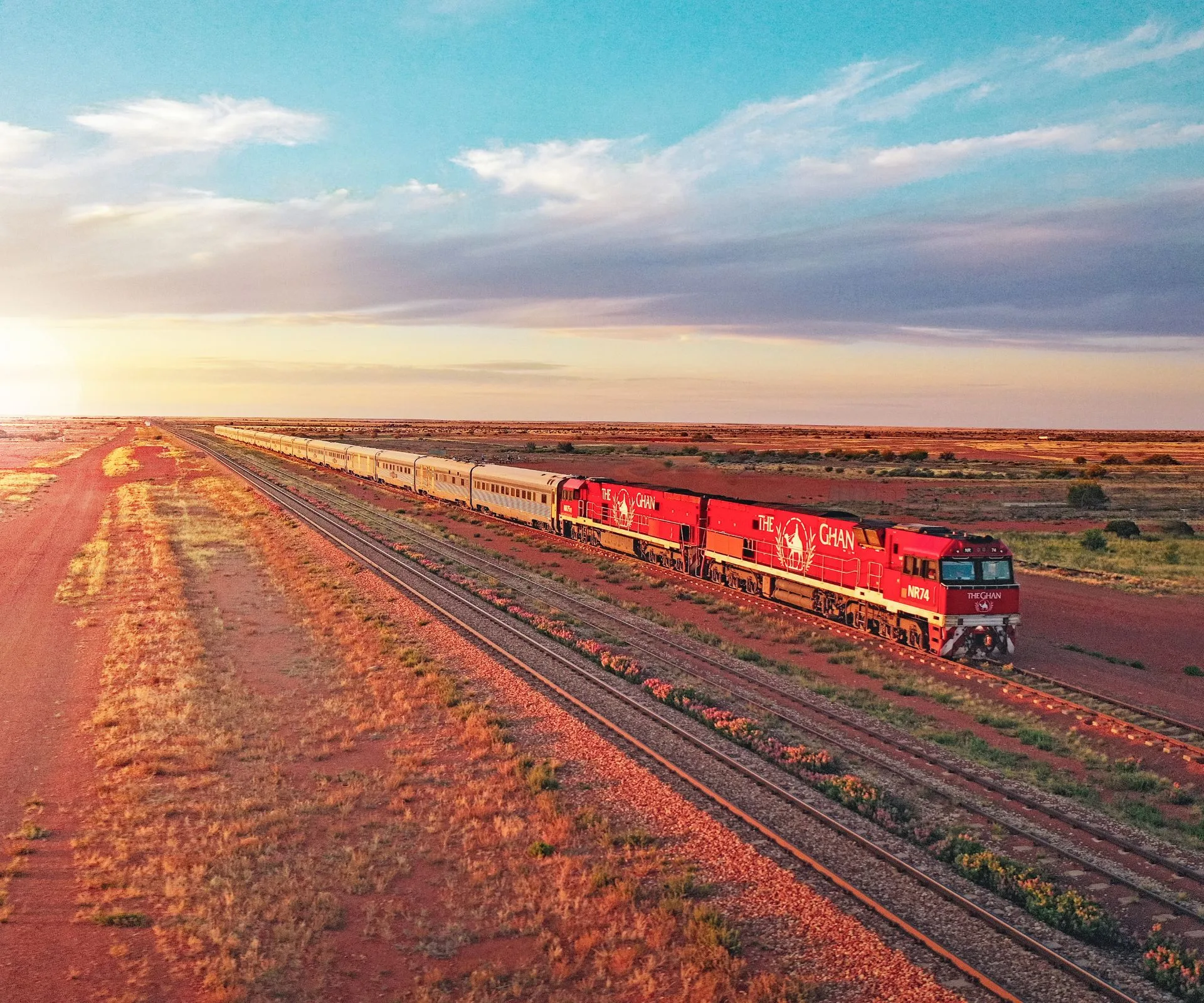 The Ghan rail journey in the Outback