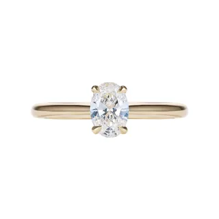 Victoria diamond oval solitaire ring