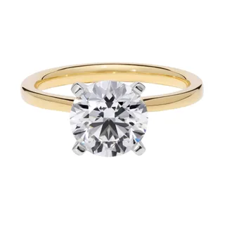 Lab-grown diamond solitaire ring