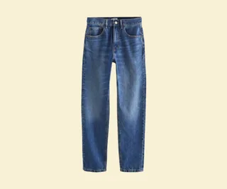 Next Dark Blue 100% Cotton Column Mom Jeans