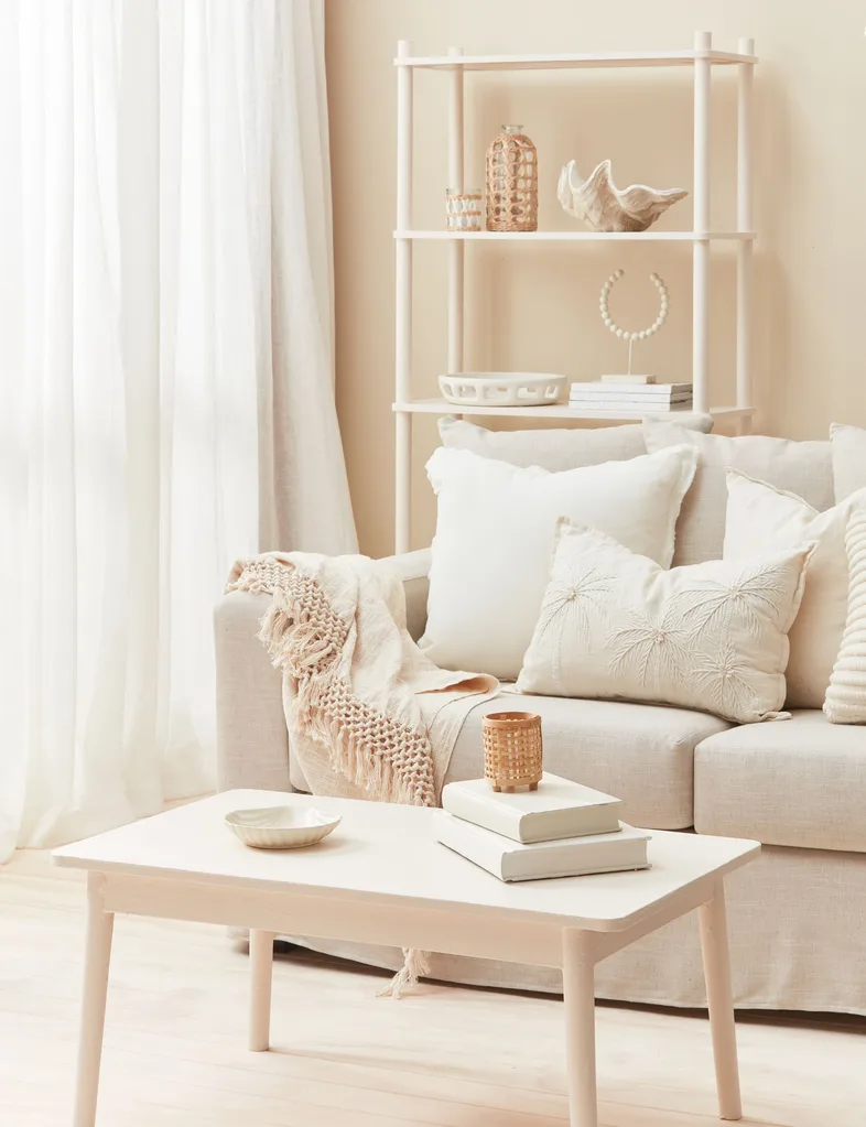 Going all-in on layered neutrals will give your space an unfussy, relaxed, airy and soothing feel