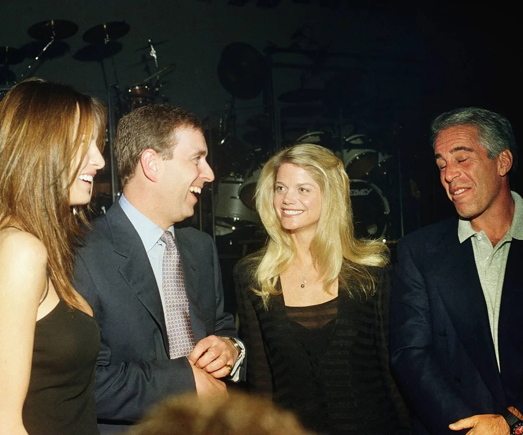 Jeffery Epstein with friends